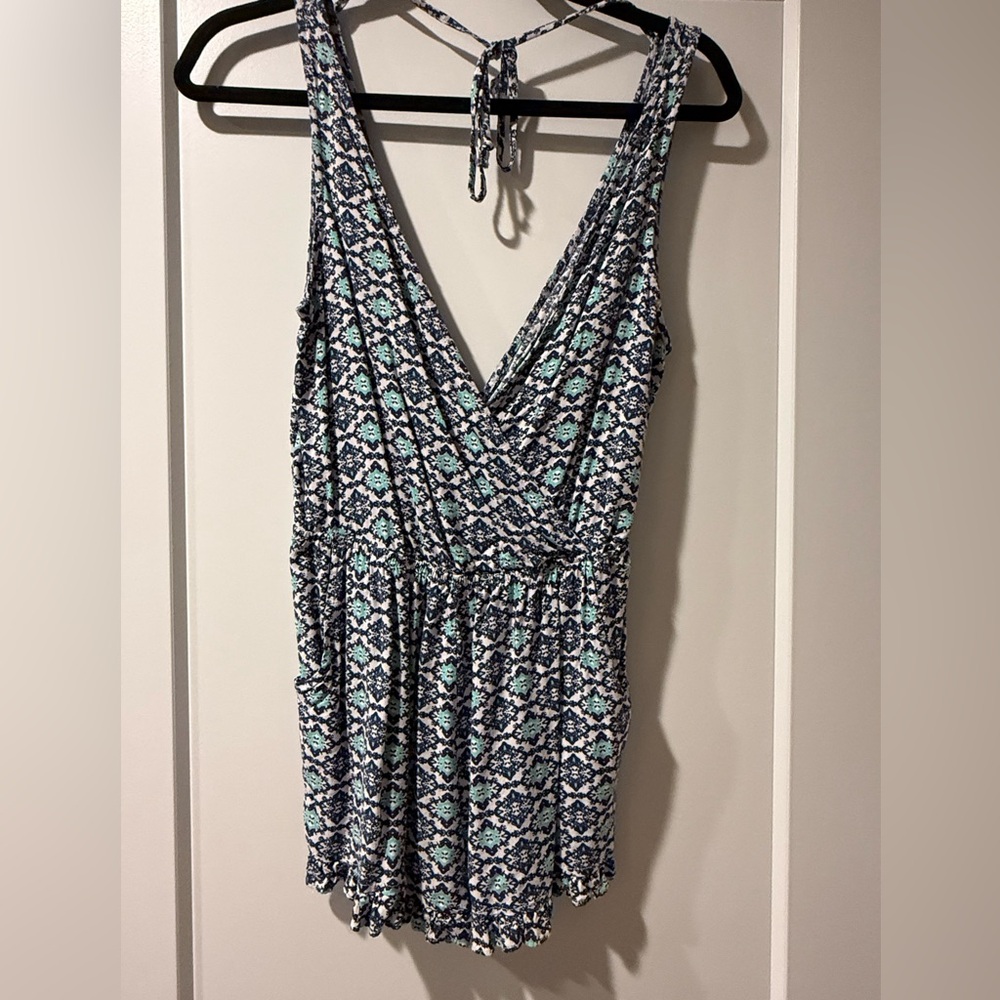 Bathing suit cover up/Romper with pockets